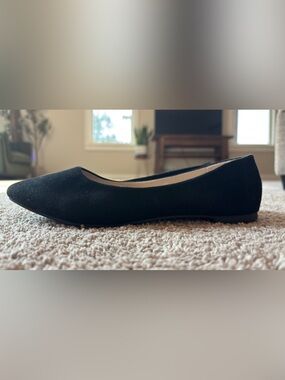 Bella Marie Black Pointed Toe Flats